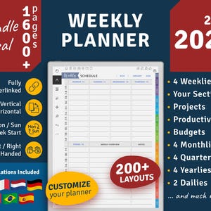 2026 + 2027 Wochenplaner, verknüpftes PDF für reMarkable Tablet