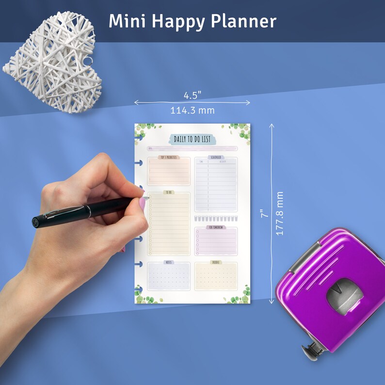 Daily Todo List Template for Happy Planner Classic / Big / Etsy