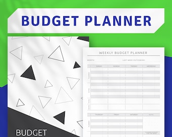 Printable Budget Planner, Weekly Bill Tracker, Savings Inserts (PDF)