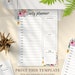 Daily Hourly Planner Template With Flowers, Undated Planner, Agenda ...