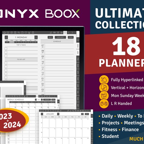 Boox Note Air Templates Daily Planner 2023 Instant Download Etsy Uk