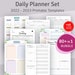 2022 - 2023 Daily Hourly Planner Templates Pack, Printable Daily Agenda Templates 80+ in 1 Bundle, Instant Download Printable PDF 