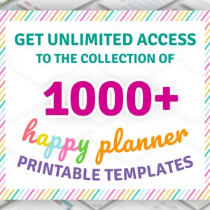 Happy Planner Template Ultimate Collection, Set Planner stampabile, Giornaliero Settimanale Mensile 2024 + 2025, Happy Planner Classico / Grande / Mini