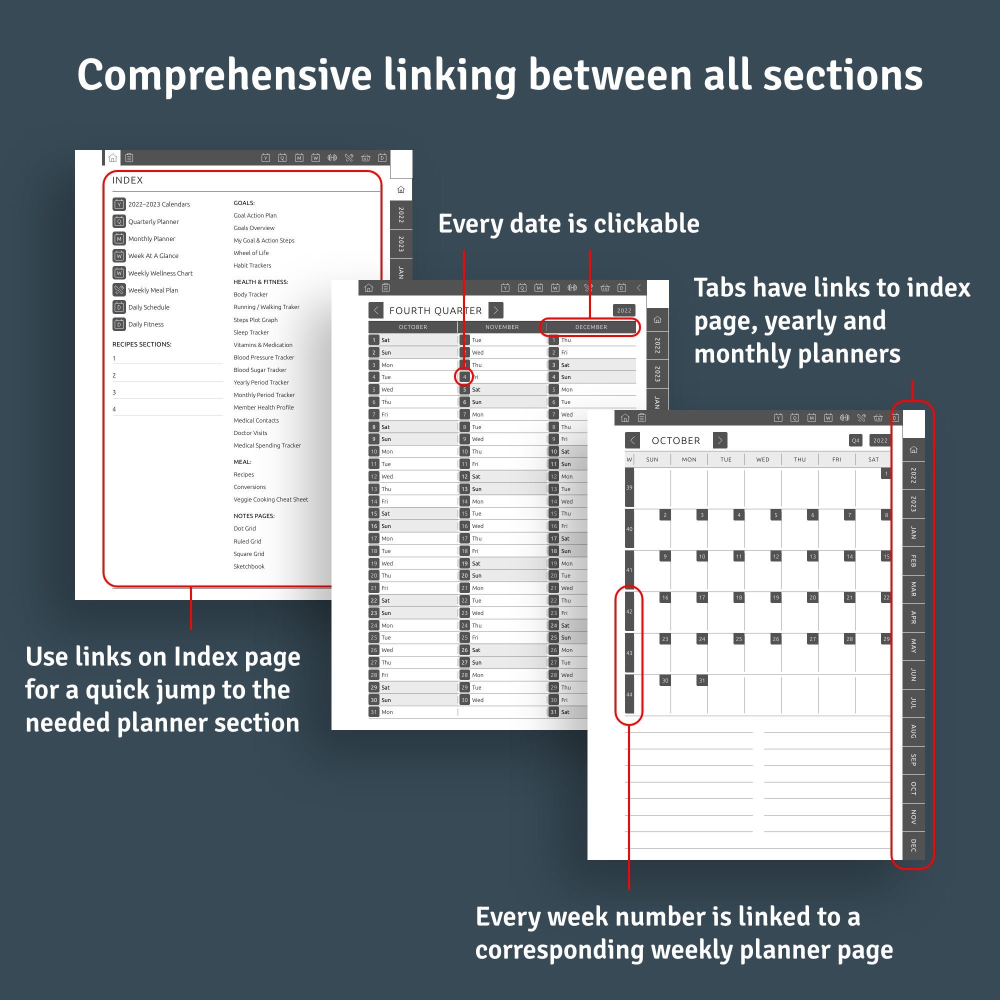 Health & Fitness Planner for Remarkable 2 / 1 2022 2023 Etsy