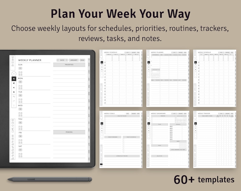 Digital Planner 2026–2027 | Hyperlinked PDF for Kindle Scribe Tablets imagen 3