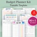 Budget Planner Kit, Printable Budget Planner Templates 90+in 1 Bundle, Monthly Budget, Bill Tracker, Expense Tracker, Money Saving Challenge 