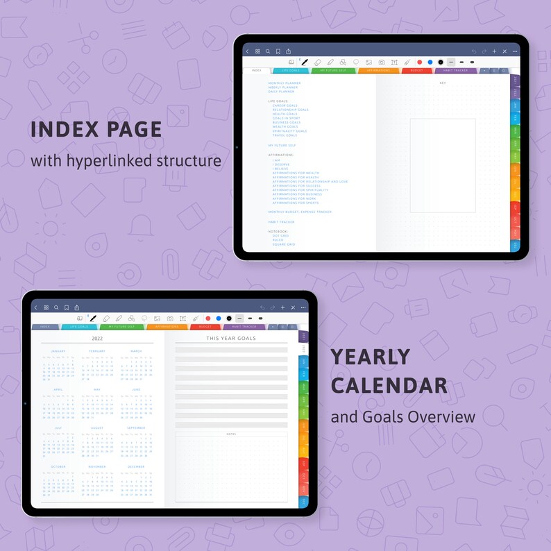 2026-2027 Life Planner Digital for Goodnotes / Notability, iPad ...