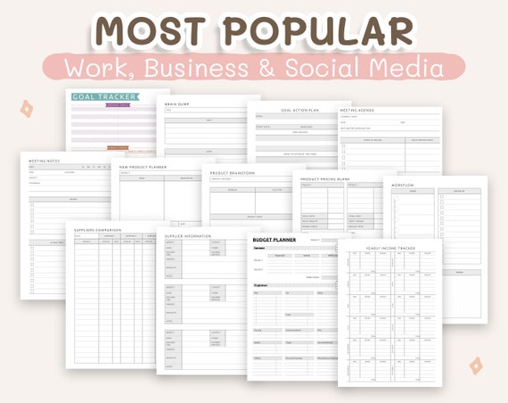 2024 Daily Planner Kit to Print Including Annual and Monthly Calendar,  Daily Planner & Other A5 and A4 Organizer Refills 