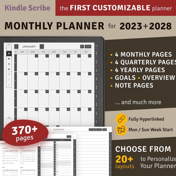 Monthly Planner - Etsy