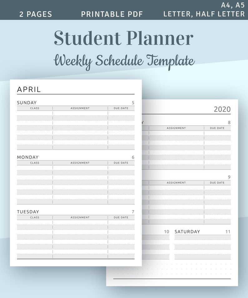 Student Weekly Schedule Template from i.etsystatic.com
