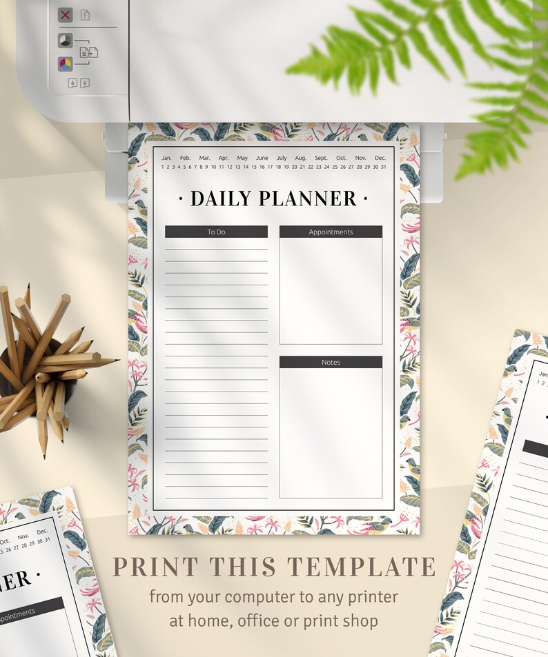 Undated Daily Planner With To-do List Printable Planner - Etsy