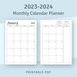 2024 2025 Monthly Calendar Printable Template, Download Printable ...