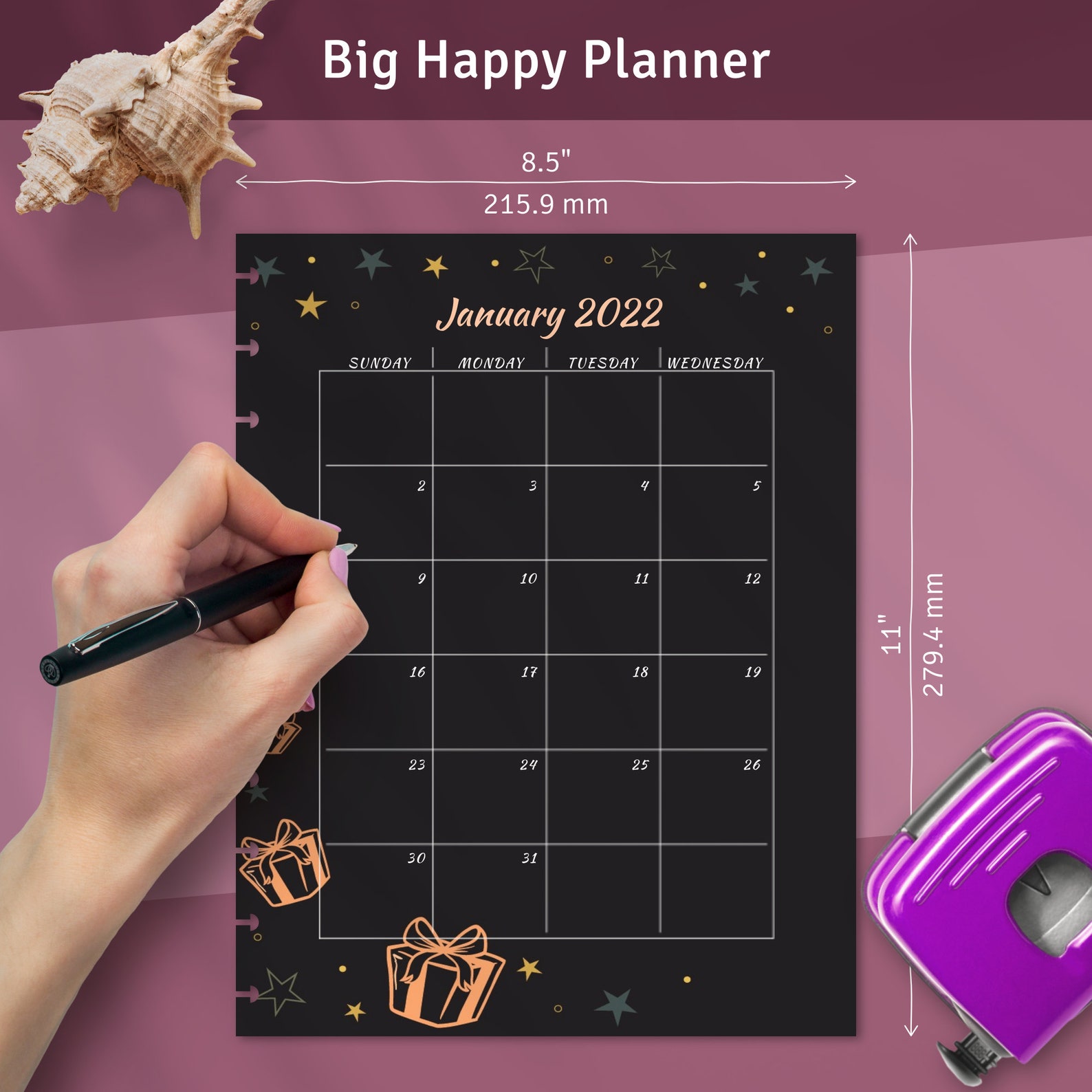 Monthly Birthday Organizer Template for Happy Planner Classic - Etsy