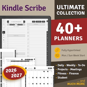 Kindle Scribe Planner Bundle: 2026 + 2027 Ultimate Collection (PDF)