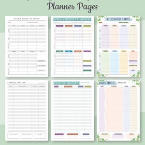 Budget Planner Kit, Printable Budget Planner Templates 90in 1 Bundle, Monthly Budget, Bill Tracker, Expense Tracker, Money Saving Challenge image 4