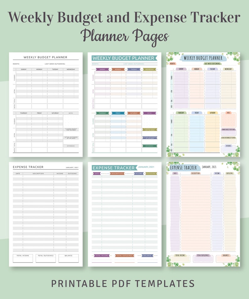 Budget Planner Kit, Printable Budget Planner Templates 90in 1 Bundle, Monthly Budget, Bill Tracker, Expense Tracker, Money Saving Challenge image 4