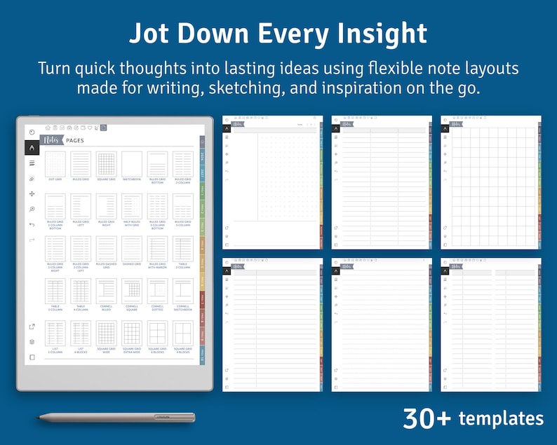 Ultimate Planner for Remarkable Paper Pro Move 2026 + 2027: Hyperlinked ...