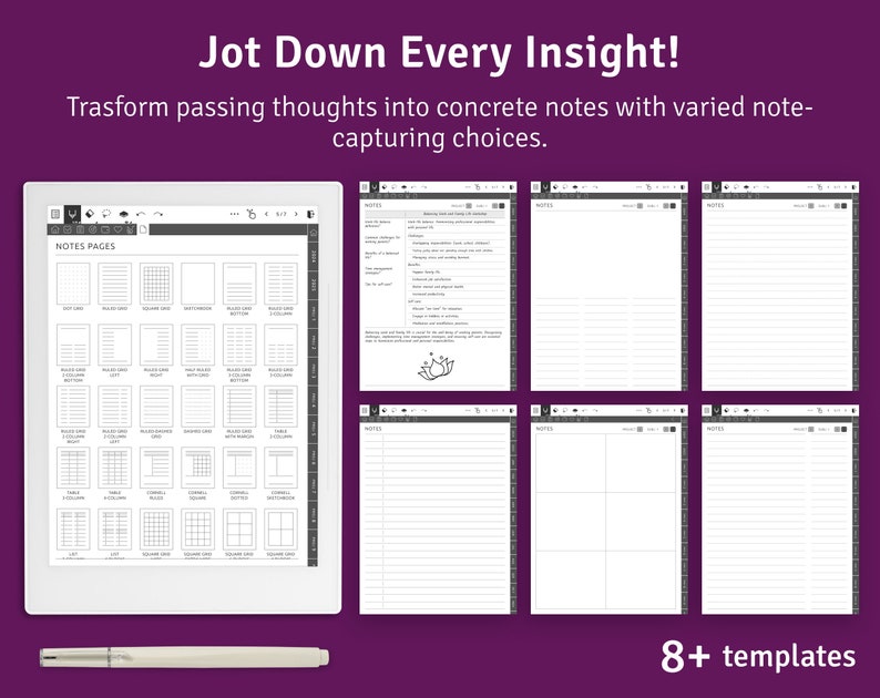 Supernote Ultimate Planner 2024 2025, Digital Hyperlinked PDF, Supernote A5X / A6X Templates image 8