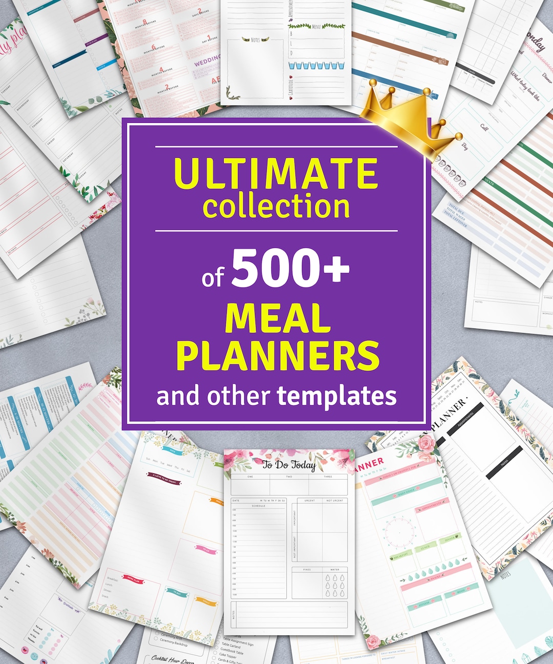 Weekly Meal Planner Printable Templates Collection, A5 Family Meal Plan ...