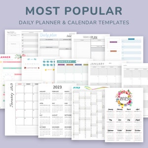 2024 2025 Weekly Hourly Planner Kit, Printable Week Plan Templates 120 in 1 Bundle, Weekly Schedule, Goals & To Do List, Habit Tracker image 5