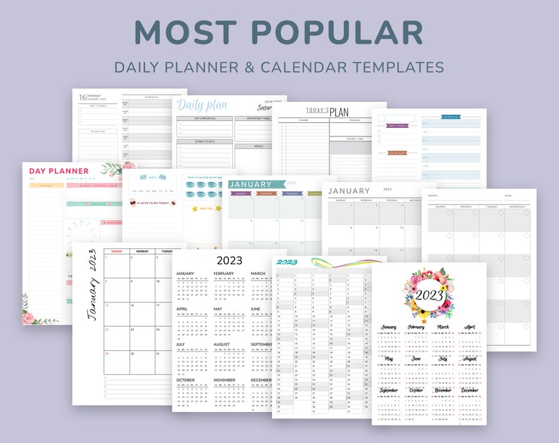 2023 2024 Weekly Hourly Planner Kit Printable Week Plan Etsy