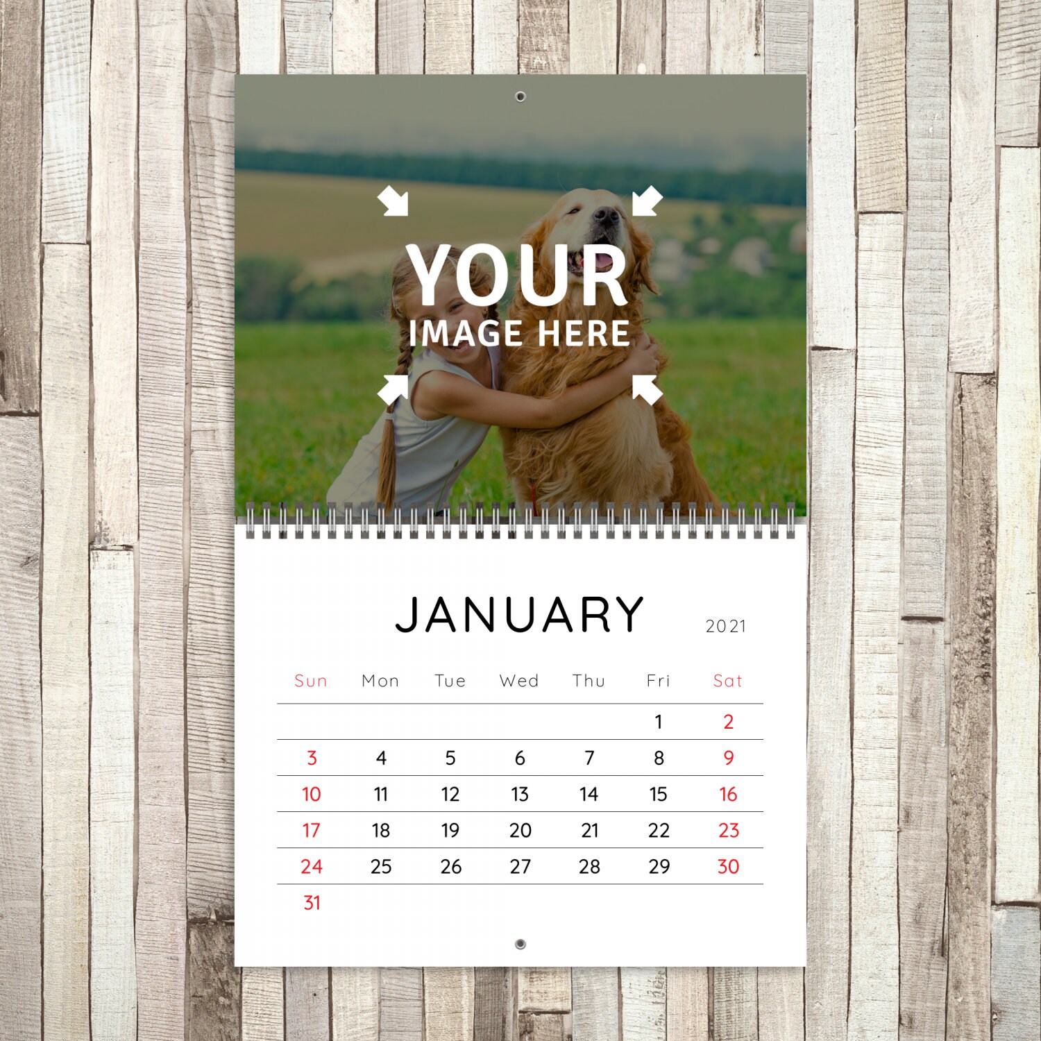 Big Wall Calendar 2023 Editable Photo Calendar Office Etsy Canada