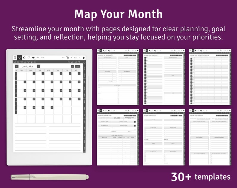 Supernote ADHD Planner 2025 - 2026, Digital Hyperlinked PDF, Supernote ...