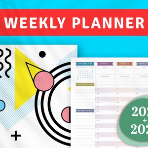 Printable Weekly Planner 2024-2025, Vertical Layout (PDF)