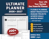 Ultimate Planner 2026 + 2027 for reMarkable 2, Paper Pro, 1:  Hyperlinked Digital PDF Planner