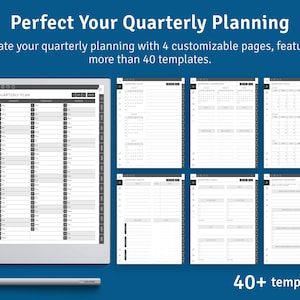 2024 2029 reMarkable Monthly Calendar Template, Hyperlinked PDF, Landscape / Portrait, Right / Left handed Modes image 3