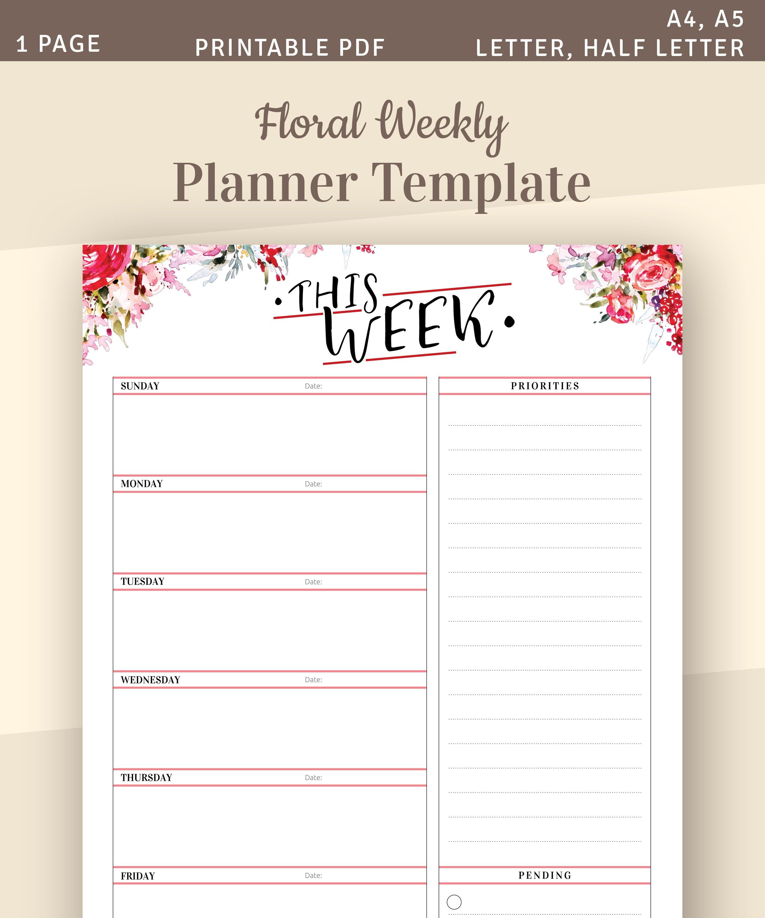 weekly planner template