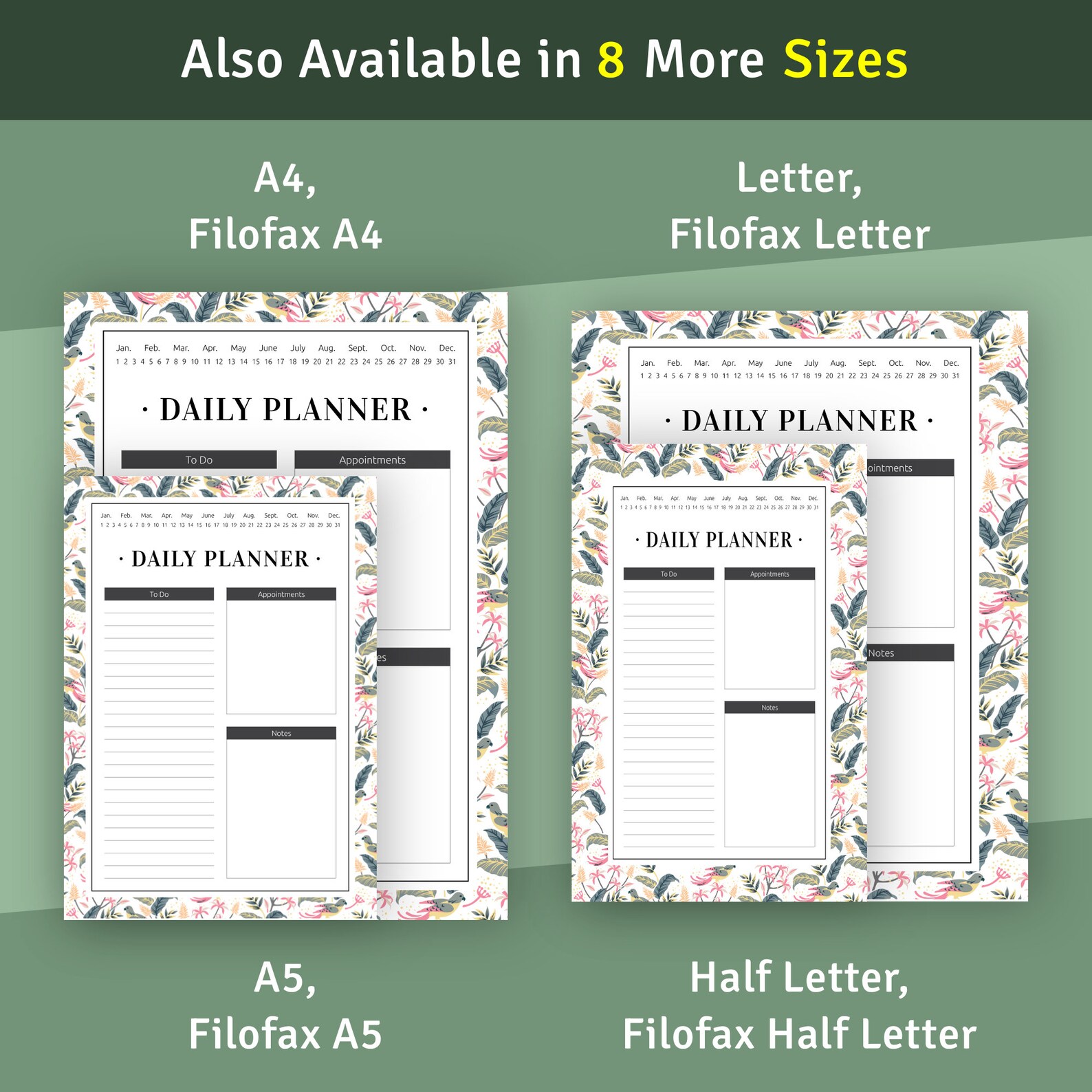 Daily Happy Planner With To-do List Printable Insert Happy - Etsy