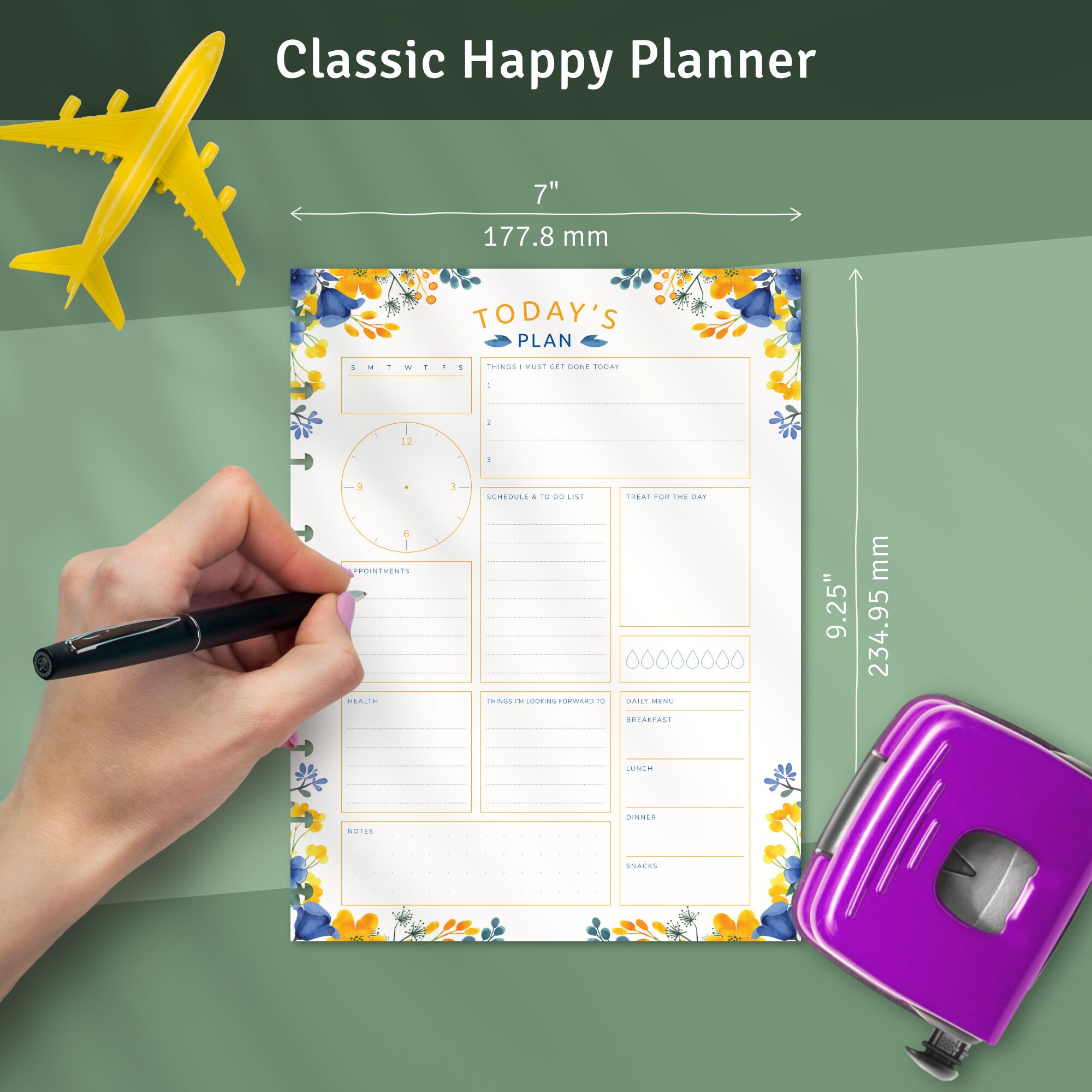 Daily Schedule & to Do List Inserts Printable for Happyplanner Classic ...