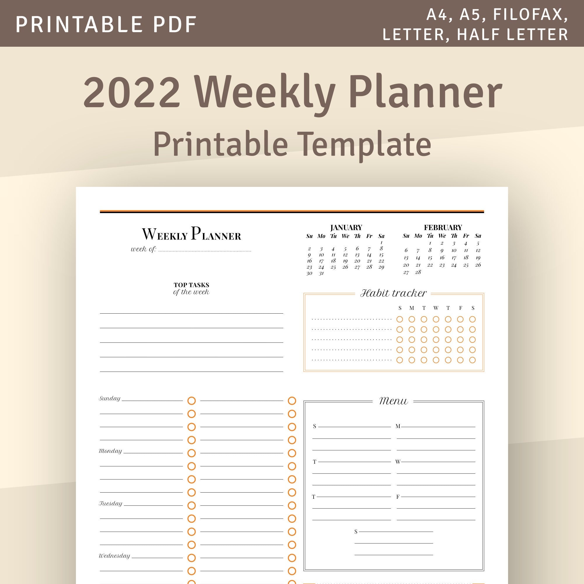 Agenda 2024 settimanale ufficio calendario planning planner