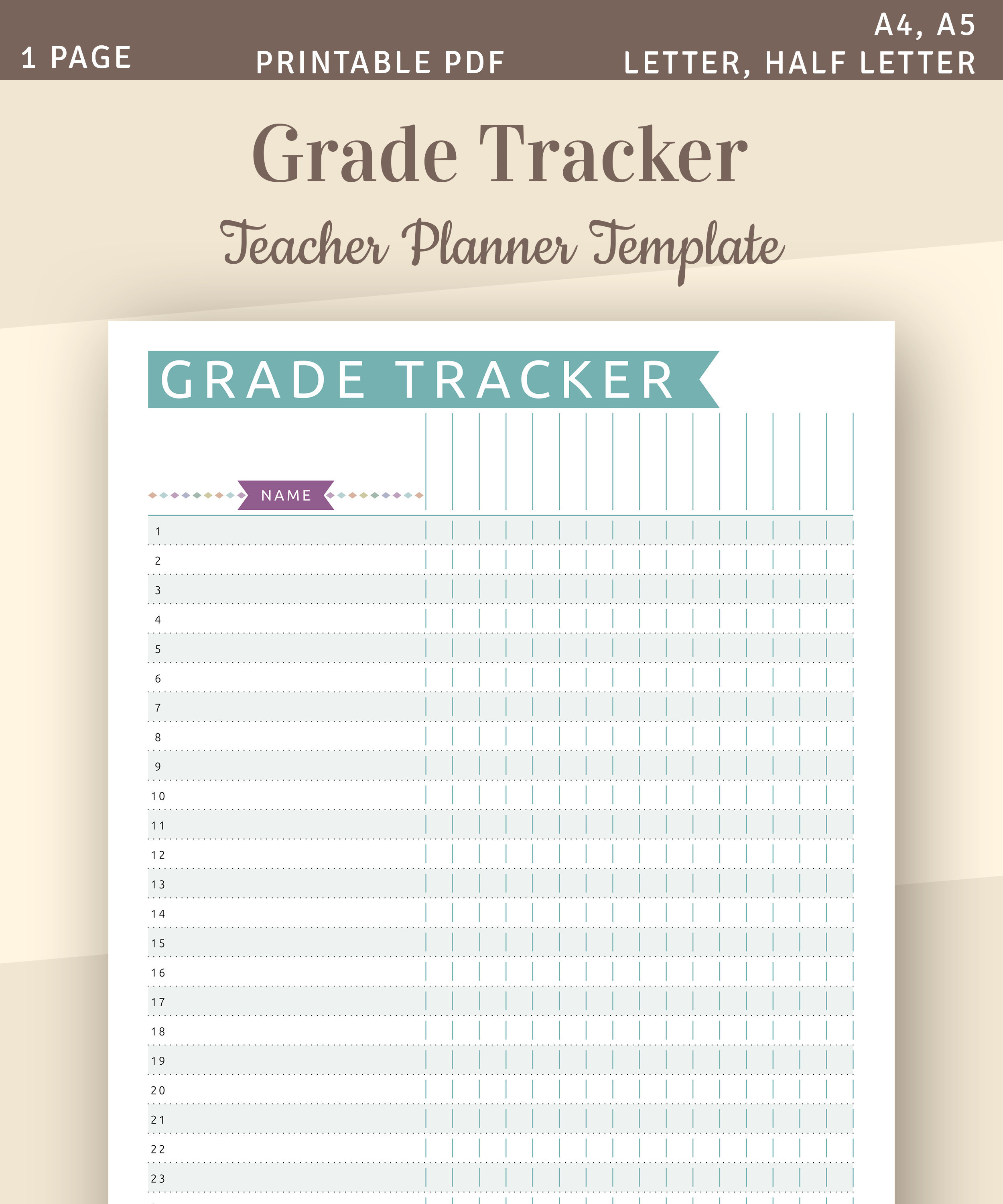 Printable Grading Chart