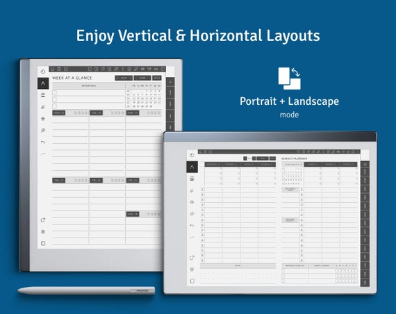 2024 2025 reMarkable 2 Ultimate Planner, Hyperlinked Digital