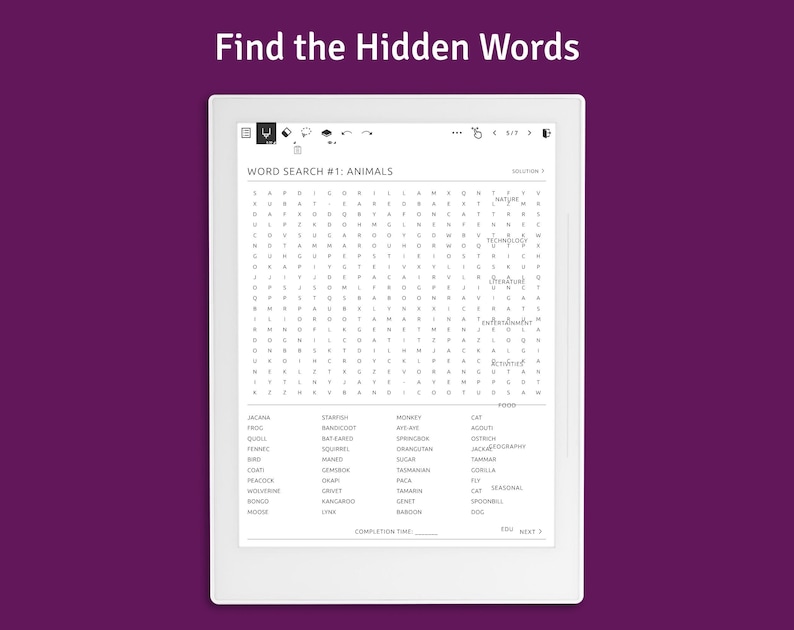 Supernote Word Search Book: 100+ Themes, Customizable Puzzles (Digital) Bild 2