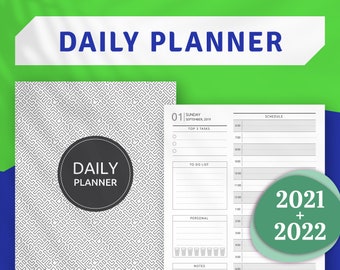 Printable Daily Planner, Agenda Inserts, To Do List (A4, A5, Letter, Half Letter PDF)