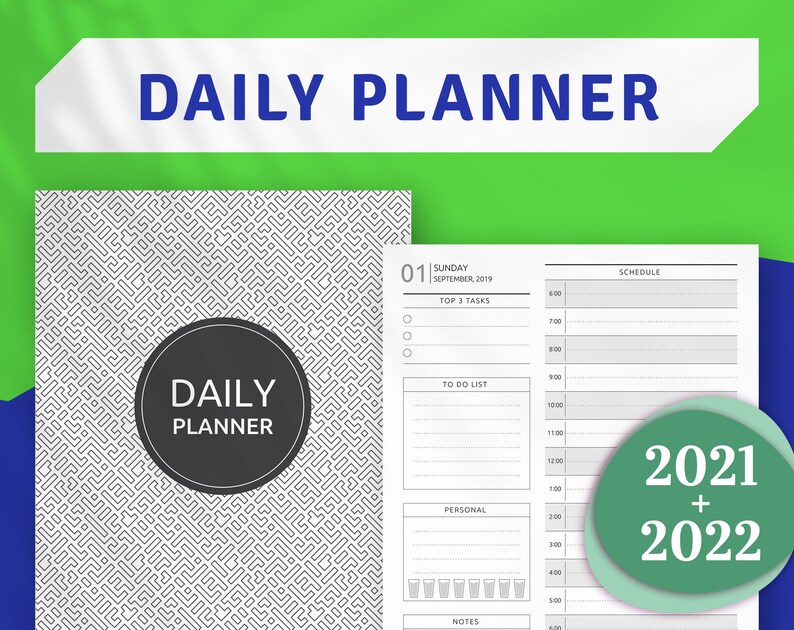 Printable Daily Planner 2022 2023 Agenda Inserts Day Etsy