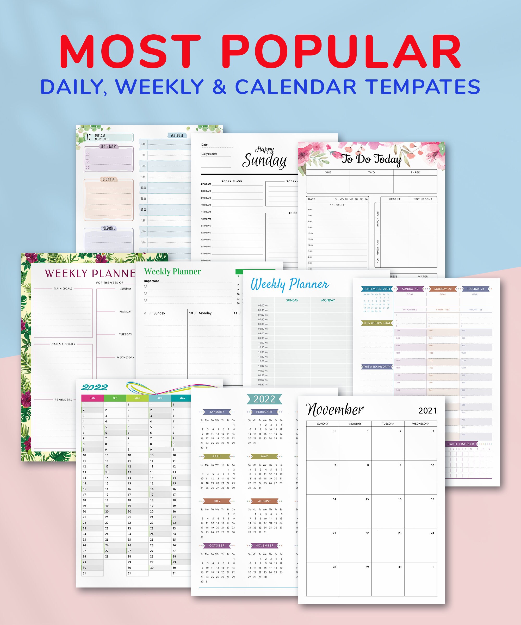 Filofax Inserts Ultimate Collection Printable Planner - Etsy