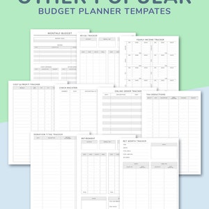 Budget Planner Kit, Printable Budget Planner Templates 90in 1 Bundle, Monthly Budget, Bill Tracker, Expense Tracker, Money Saving Challenge image 6