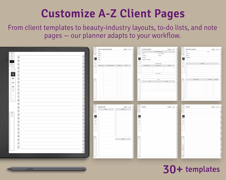Kindle Scribe Business Meeting Notes: Hyperlinked Planner PDF imagen 4