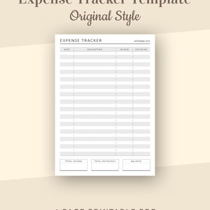 Monthly Expense Tracker Template, Printable Monthly Budget, Income ...