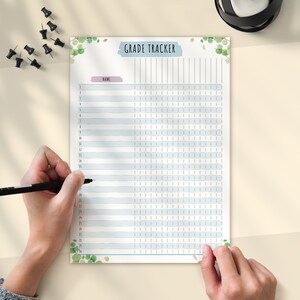 Printable Teacher Grade Tracker Template (A4, A5, Letter, Half Letter PDF) image 7
