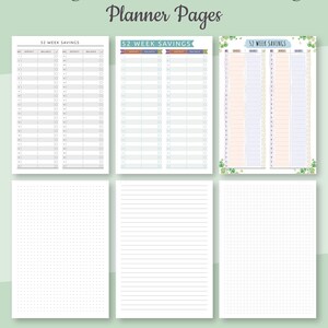 Budget Planner Kit, Printable Budget Planner Templates 90in 1 Bundle, Monthly Budget, Bill Tracker, Expense Tracker, Money Saving Challenge image 7