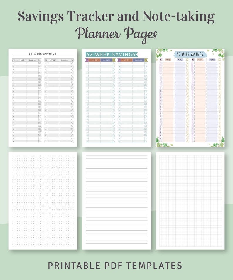 Budget Planner Kit, Printable Budget Planner Templates 90in 1 Bundle, Monthly Budget, Bill Tracker, Expense Tracker, Money Saving Challenge image 7