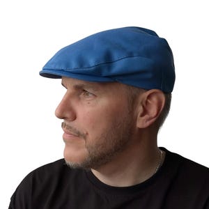 Blue summer Ivy cap,cotton flat cap men,schiebermütze damen,blue newsboy cap,handmade cotton Gatsby cap,casquette plate,blue cotton flat cap