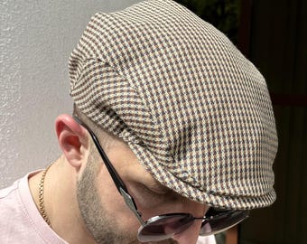 Beige-brown Flat Cap Unisex,spring Wool Newsboy Cap  display picture 3