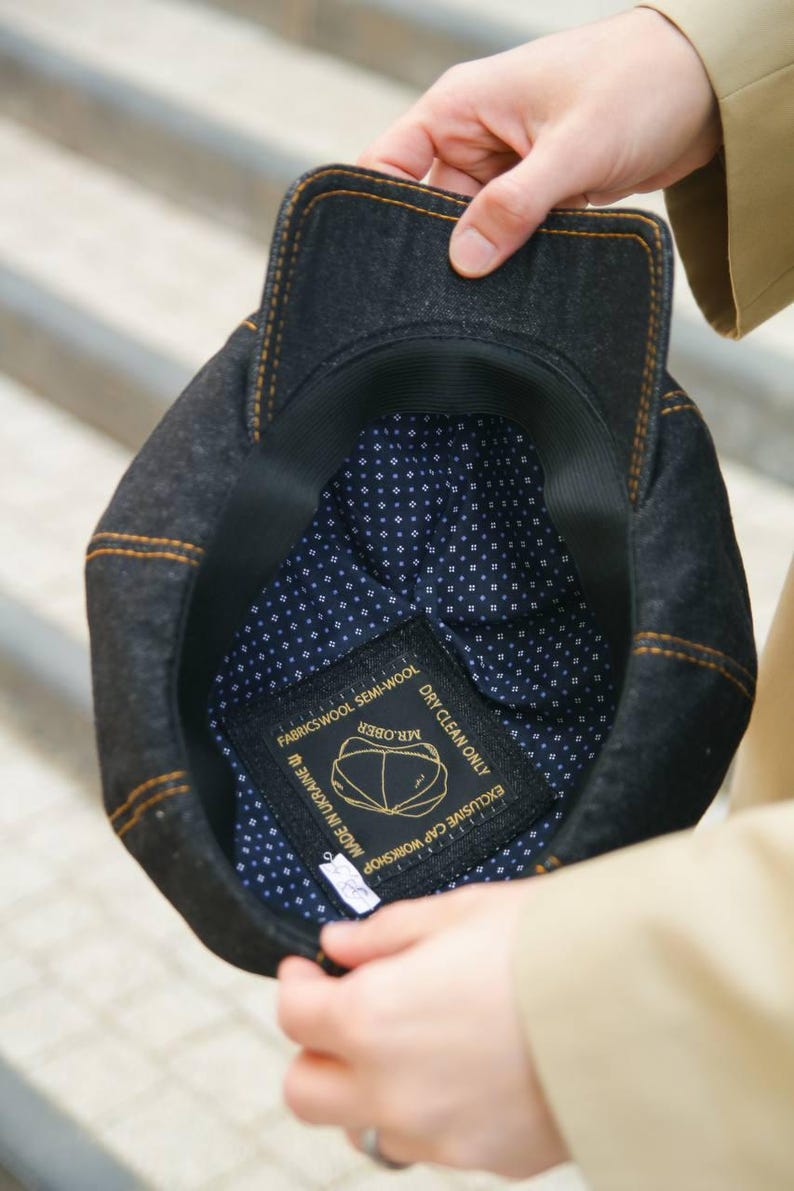 70's Denim Gold Stud with Pocket Applejack Cap Hat main image 0