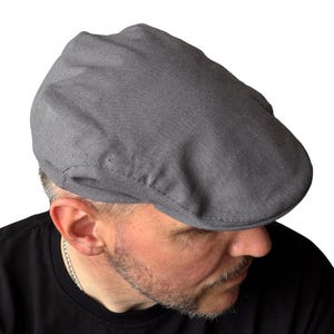 Grey summer flat cap,linen ivy cap men,linen newsboy cap,grey Gatsby cap,Schiebermütze,handmade retro flat cap,grey applejack hat,grey cap